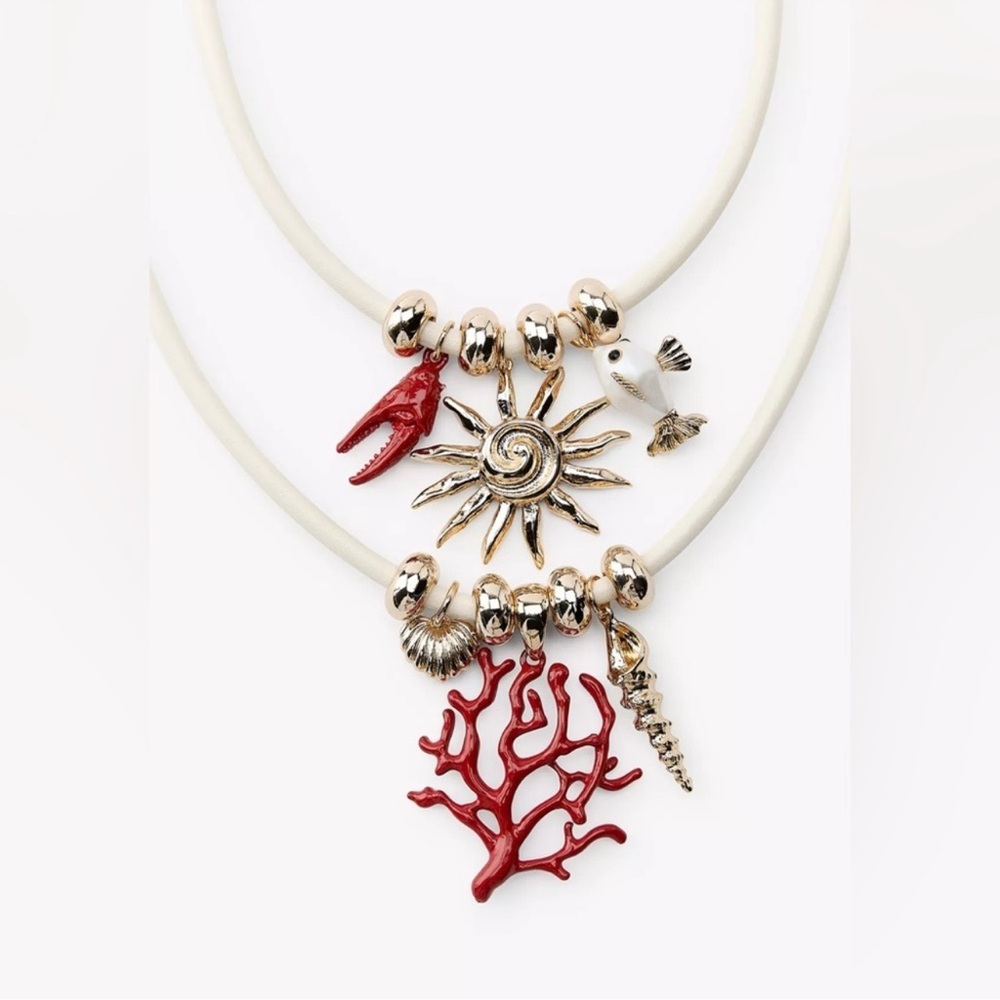 Zara Pack of 2 Marine Charm Necklaces, NWT